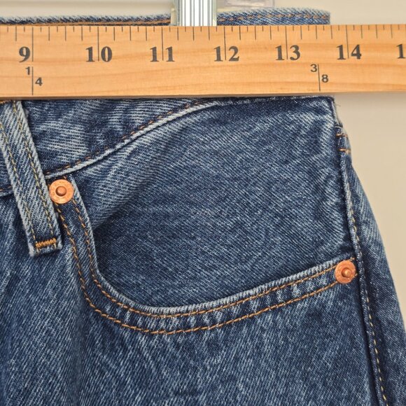 NWT Levi's Premium 501 Original Straight Jeans Womens 27 Blue 90s - Picture 6 of 8